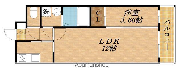 ES-GRANDE大阪 CITY AVENUE(1LDK/1階)の間取り写真
