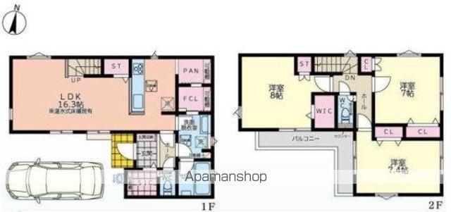 西武鉄道新宿線 下井草駅 徒歩6分 2階建 築1年(3LDK)の間取り写真