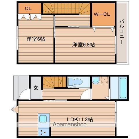 テラスハウス台原Ⅰ(2LDK)の間取り写真
