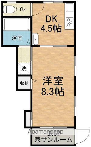 マンション 北駅(1DK/1階)の間取り写真