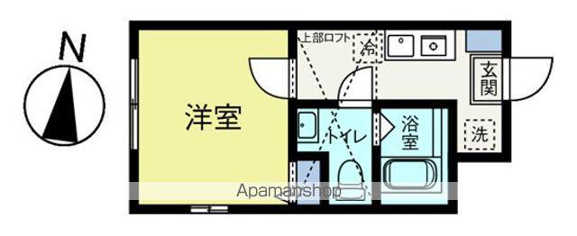 キープラグーン霞台(1K/2階)の間取り写真