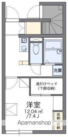 レオパレスグランロシェ(1K/1階)の間取り写真