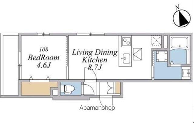 ウィンドテラス津田沼Ⅱ(1LDK/1階)の間取り写真