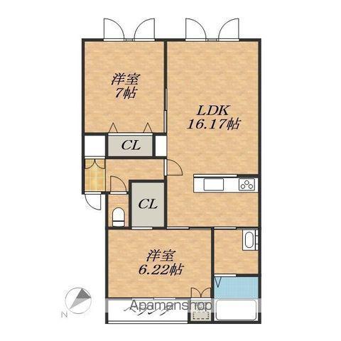 ROTHTLE(2LDK/2階)の間取り写真