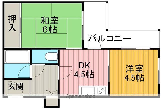 サンパレス21向丘(2K/3階)の間取り写真