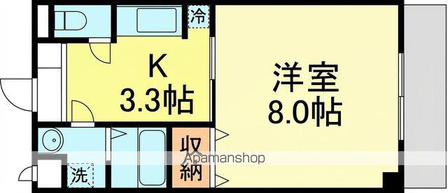 CASA本宮(1K/2階)の間取り写真