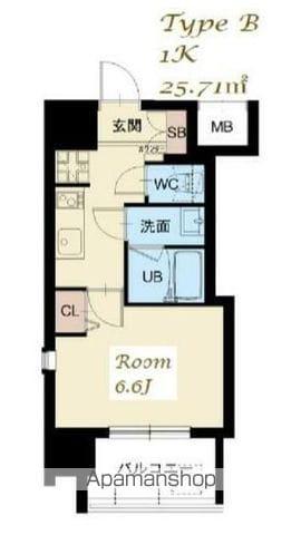 スプランディッド大山(1K/12階)の間取り写真