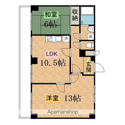 ヴィラフェレイロ(2LDK/4階)の間取り写真