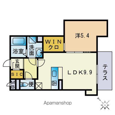 GD OHASHI APARTMENT(1LDK/1階)の間取り写真