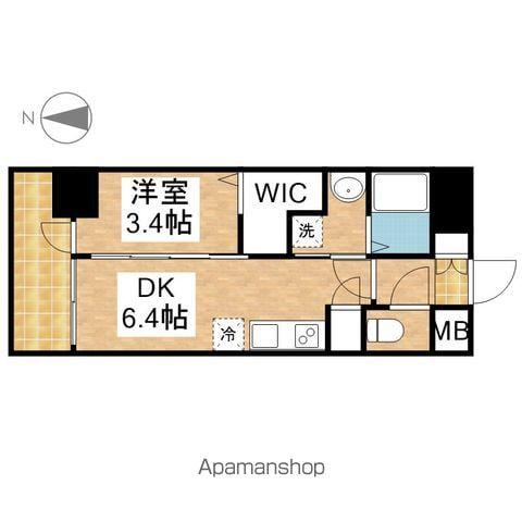 エステムコート名古屋上前津(1DK/10階)の間取り写真