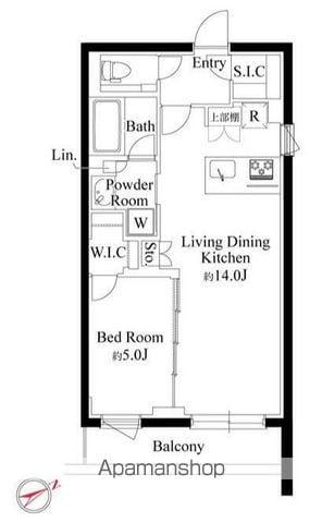 ラヴィエール千駄ヶ谷プレミアムレジデンス(1LDK/4階)の間取り写真