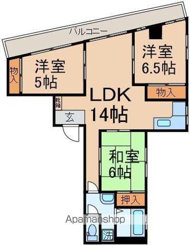 第2宝伊ビル(3LDK/3階)の間取り写真