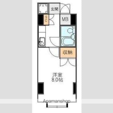 SUNNY HEIGHTS(1K/3階)の間取り写真