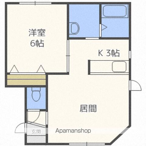 カーサノルテ澄川(1LDK/1階)の間取り写真