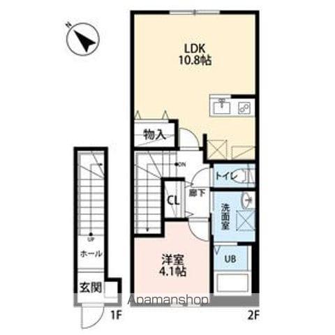 メゾンドプルーン北山(1LDK/2階)の間取り写真