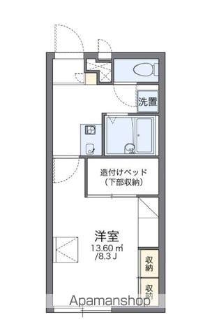 レオパレスグリーンフィールド(1K/2階)の間取り写真
