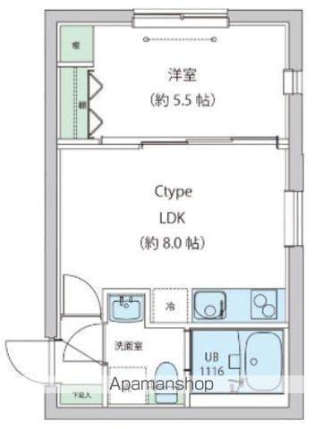 レオーネ早稲田(1LDK/4階)の間取り写真