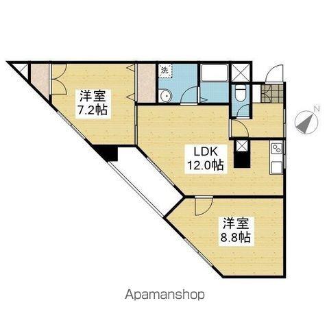 ファミール道後姫塚(2LDK/5階)の間取り写真