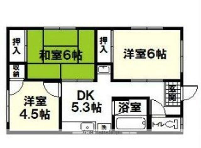 成田線 下総橘駅 徒歩76分 1階建 築28年(3DK)の間取り写真