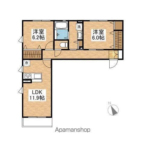 ラ・ルーチェ(2LDK/2階)の間取り写真