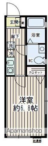 HILL TOP YAMATE(1K/1階)の間取り写真