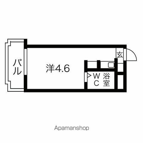 ハートイン大針(ワンルーム/2階)の間取り写真