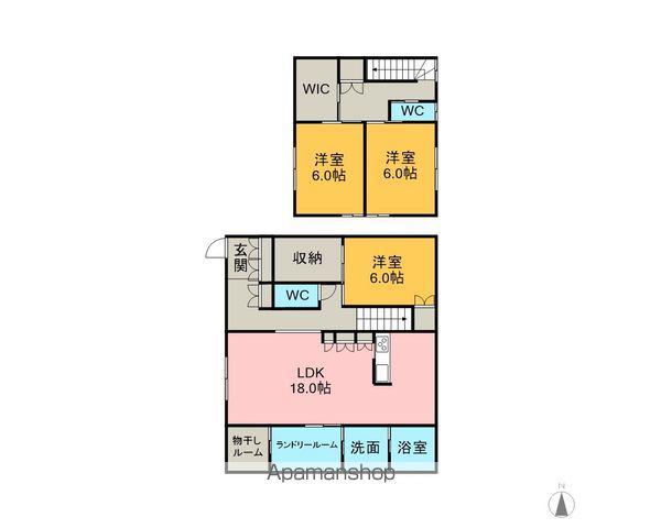 名鉄西尾線 南安城駅 徒歩9分 2階建 築3年(3LDK)の間取り写真