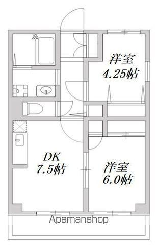 ユウアイビル(2DK/3階)の間取り写真
