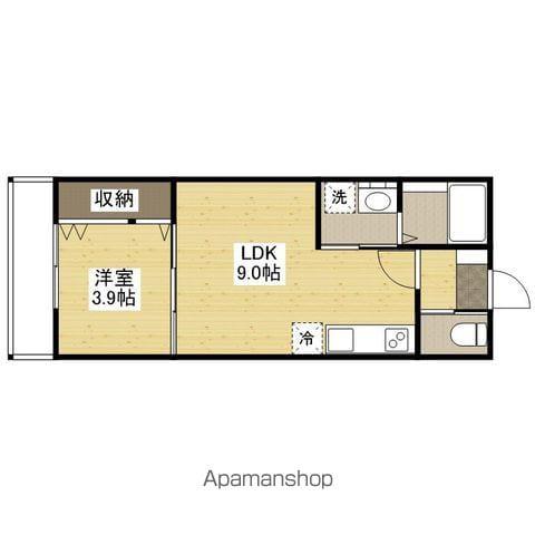 クレスト山本Ⅱ(1LDK/2階)の間取り写真