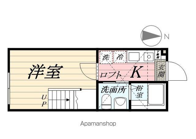 アルブル港南中央(1K/2階)の間取り写真