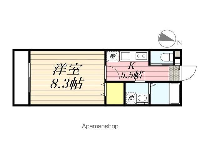 アフェット道場南(1K/1階)の間取り写真