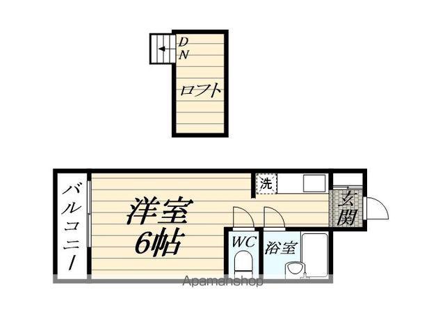 ヨコハマベイヒルズ(ワンルーム/1階)の間取り写真