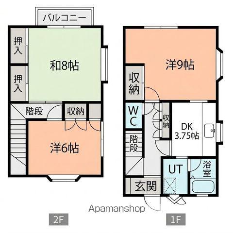 コンフォートサツキ(3K/1階)の間取り写真