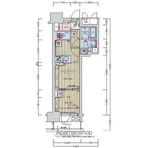 プレサンス名駅南ブリエ(1LDK/14階)の間取り写真