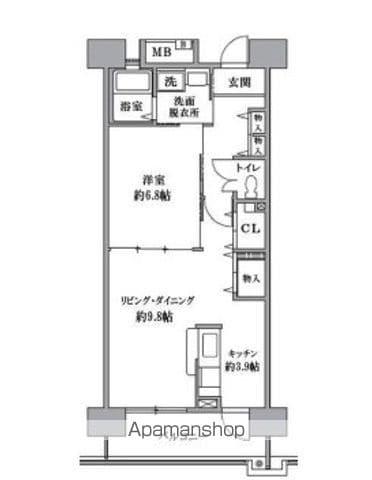 TS GARDEN 清瀬(1LDK/7階)の間取り写真
