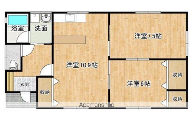 吉都線 日向庄内駅 徒歩31分 1階建 築29年(2LDK)の間取り写真