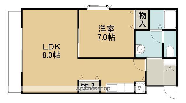 ジェイステージ苫小牧Ⅰ(1LDK/4階)の間取り写真