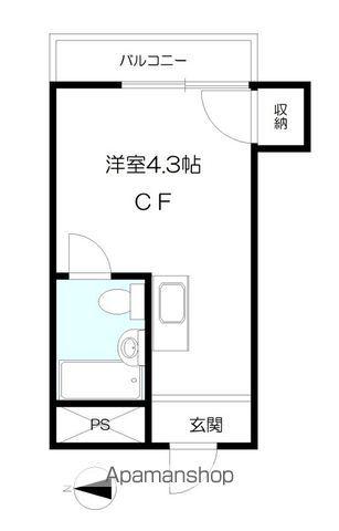 メゾン・ドサフィール(ワンルーム/3階)の間取り写真