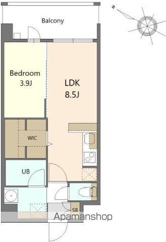 QUINTET MINAMI FUKUOKA(1LDK/4階)の間取り写真