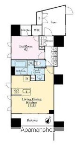 グラン レ・ジェイド渋谷富ヶ谷(1LDK/9階)の間取り写真