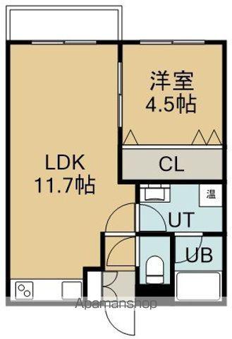 ユニBOX.4(1LDK/3階)の間取り写真