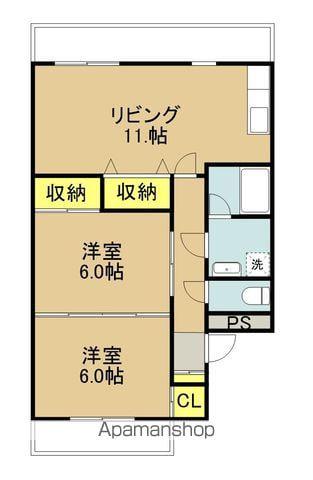 リトスメラン桑野(2LDK/1階)の間取り写真