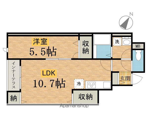 THE HOUSE NISHI HACHIOJI(1LDK/1階)の間取り写真