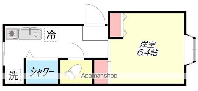 かとれや館(1K/2階)の間取り写真