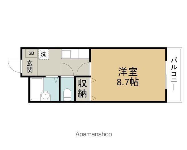 ハイツASAHI(1K/1階)の間取り写真