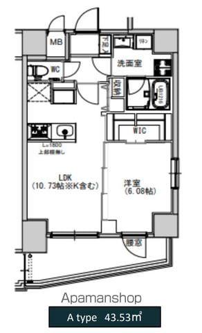 S-RESIDENCE千住大橋(1LDK/2階)の間取り写真