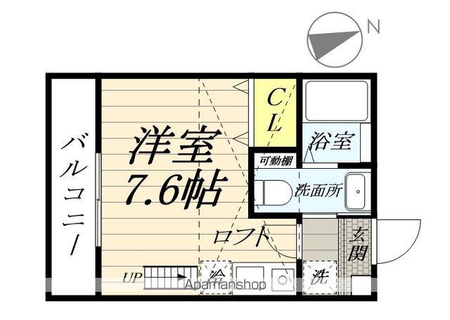 春のそよ風とESPRESSO(ワンルーム/2階)の間取り写真