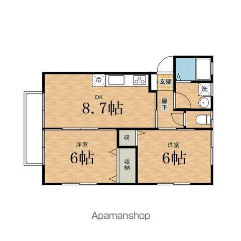 セピアコート2(2DK/1階)の間取り写真