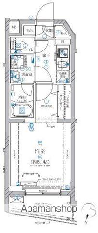 ALIVIS新江古田(1K/1階)の間取り写真