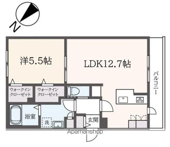 ソレアードレジデンス(1LDK/1階)の間取り写真